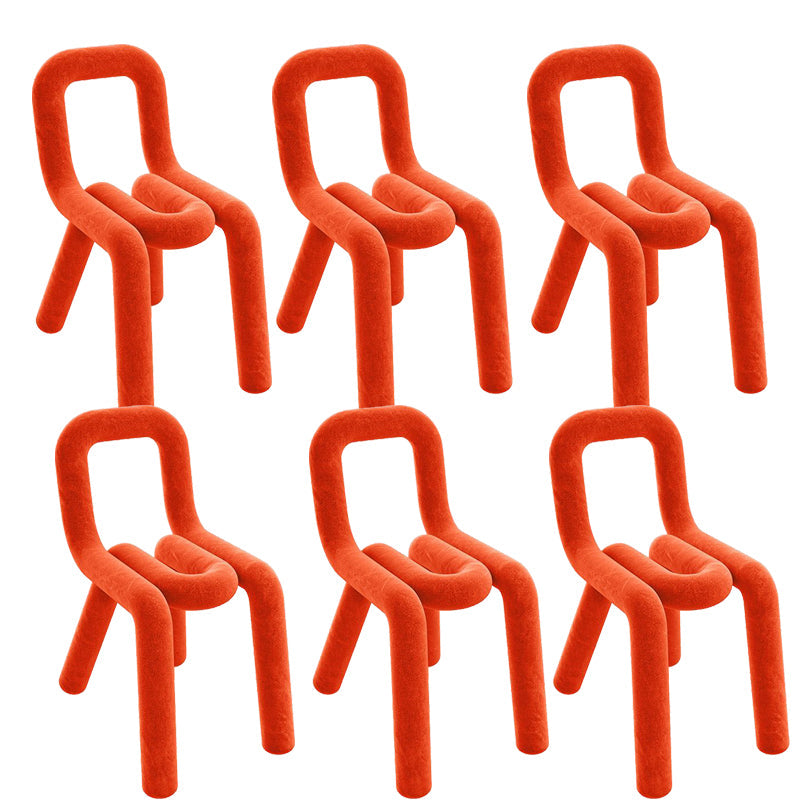 Designer stijl armloze stoel open terug naar huis eetstoel stoel