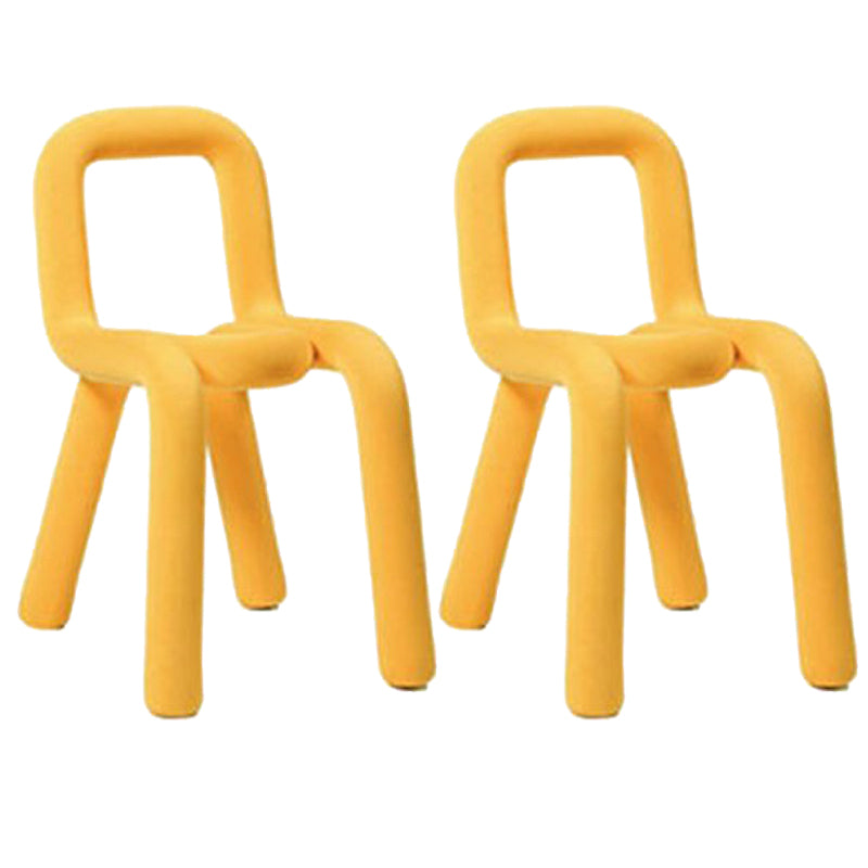 Designer stijl armloze stoel open terug naar huis eetstoel stoel