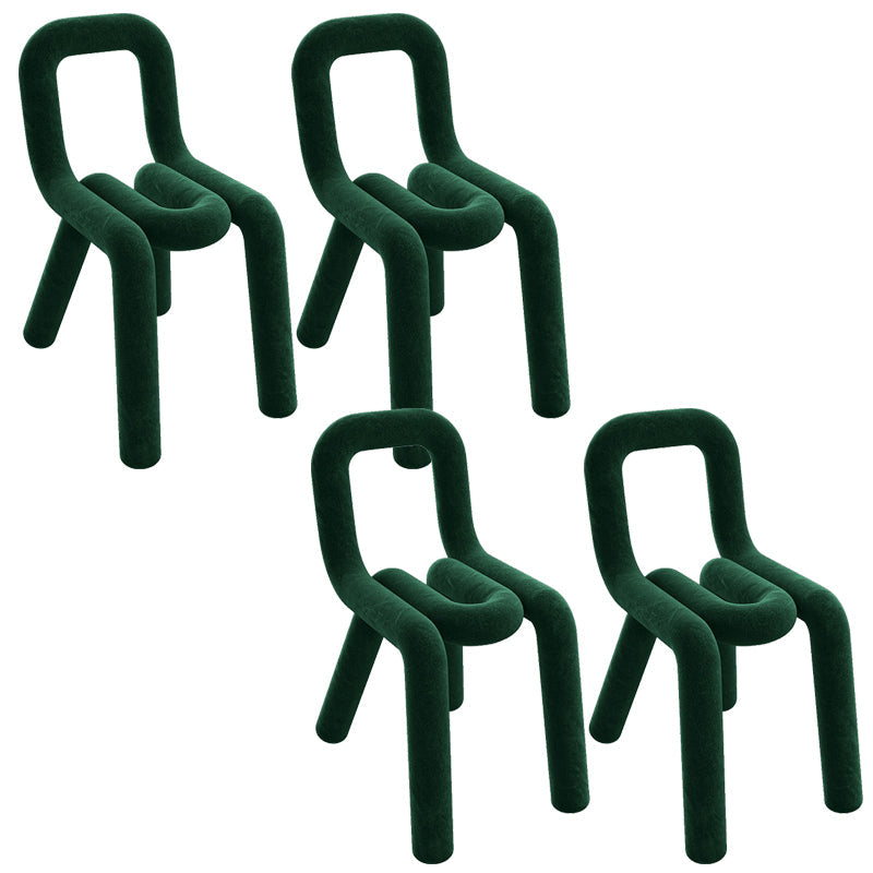 Designer stijl armloze stoel open terug naar huis eetstoel stoel