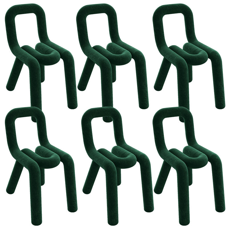 Designer stijl armloze stoel open terug naar huis eetstoel stoel