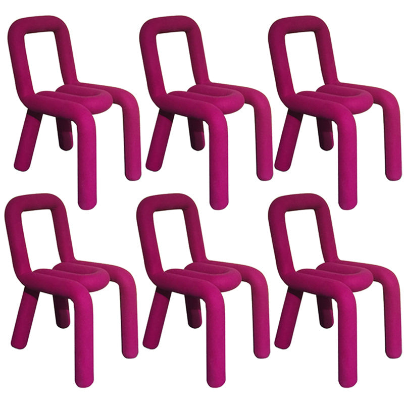 Designer stijl armloze stoel open terug naar huis eetstoel stoel