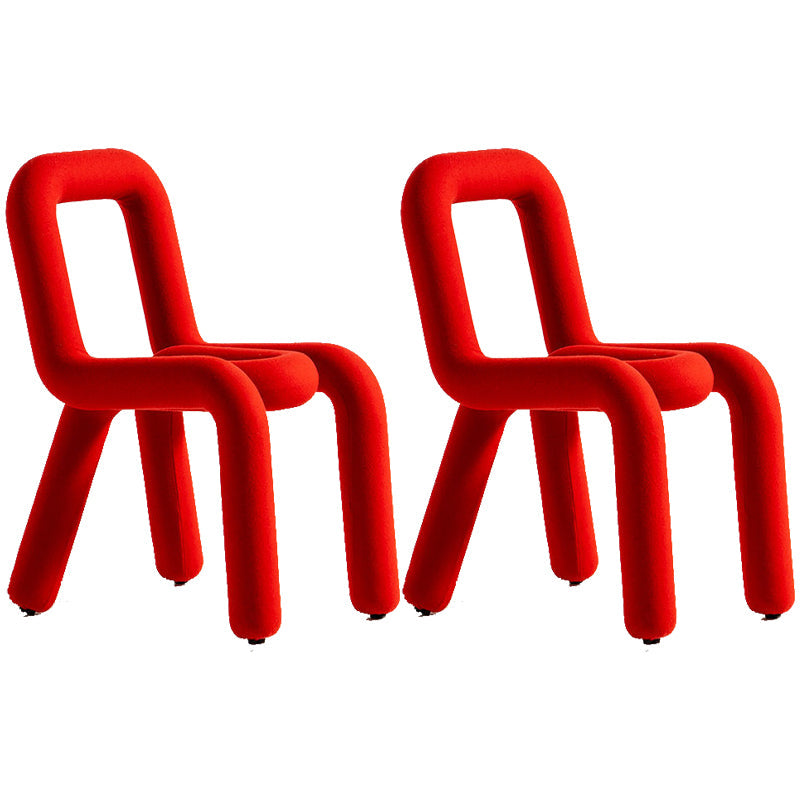 Designer stijl armloze stoel open terug naar huis eetstoel stoel