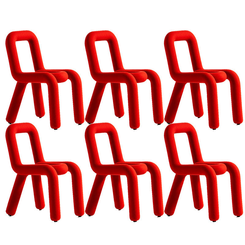 Designer stijl armloze stoel open terug naar huis eetstoel stoel