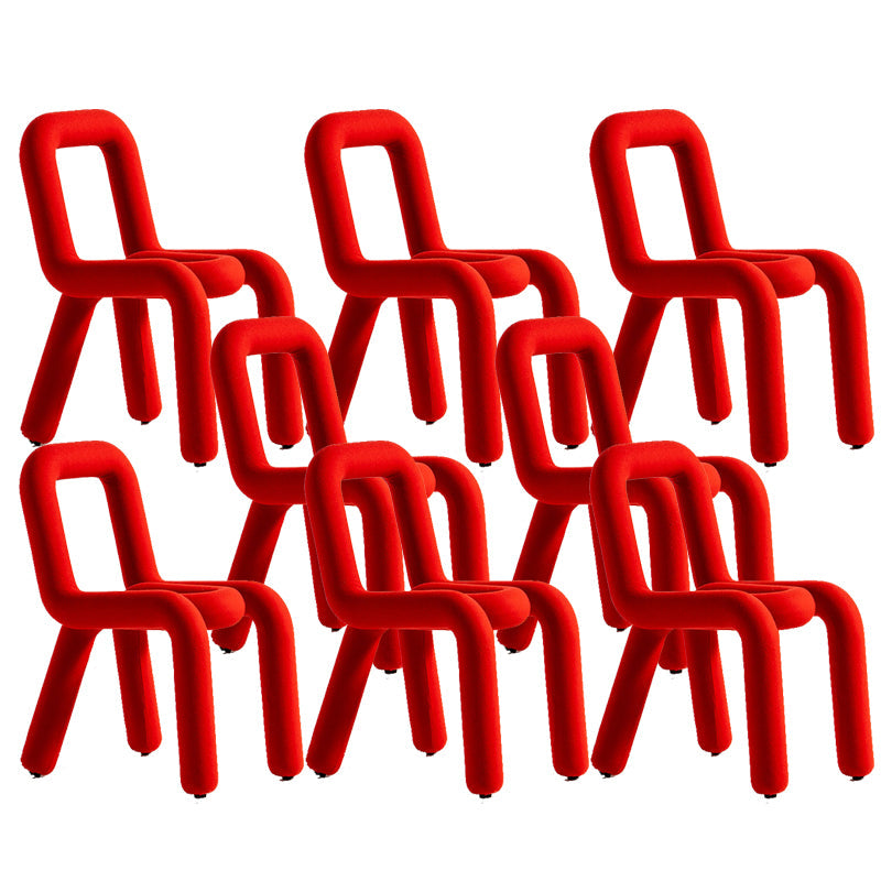 Designer stijl armloze stoel open terug naar huis eetstoel stoel