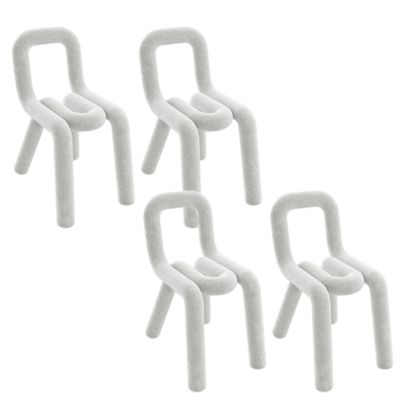 Designer stijl armloze stoel open terug naar huis eetstoel stoel