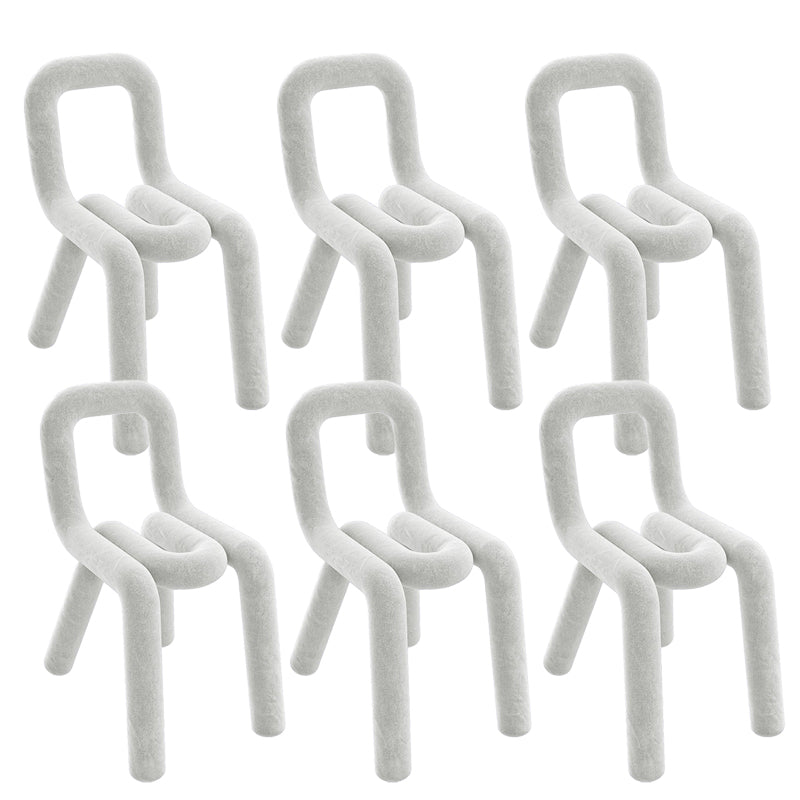 Designer stijl armloze stoel open terug naar huis eetstoel stoel