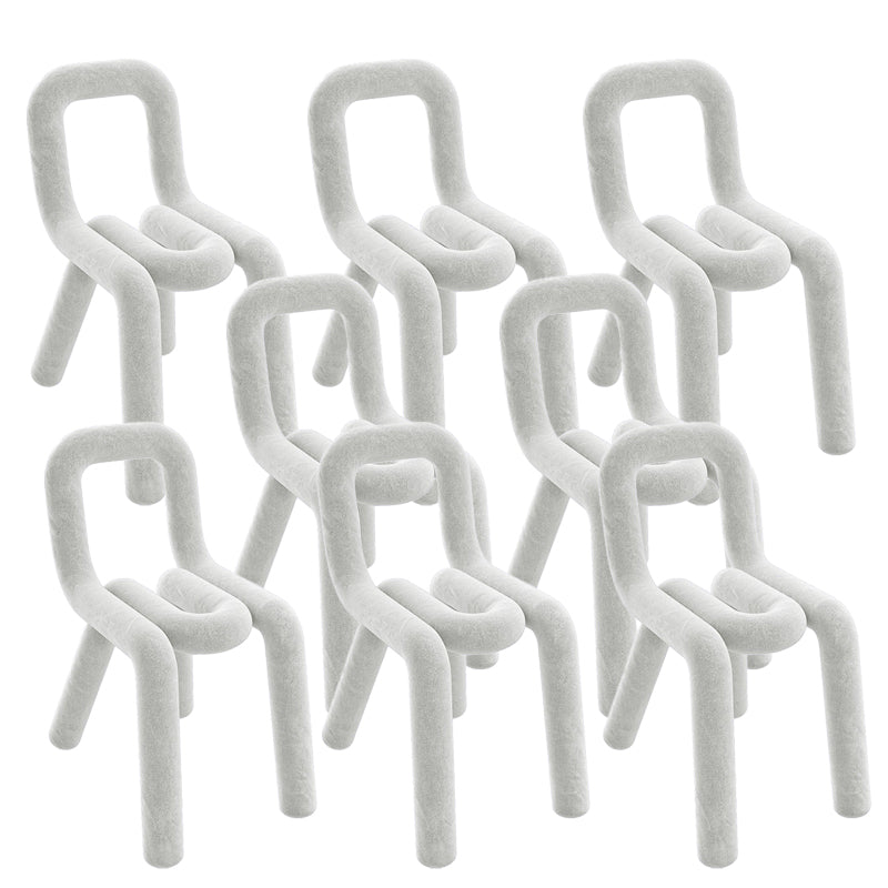 Designer stijl armloze stoel open terug naar huis eetstoel stoel