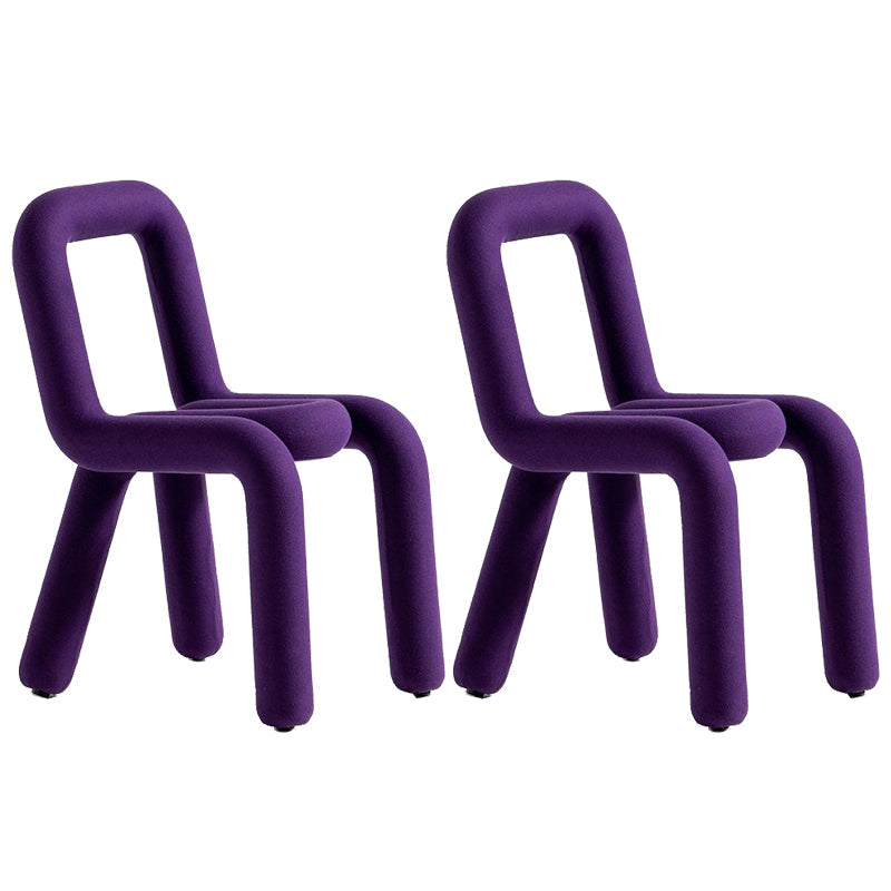 Designer stijl armloze stoel open terug naar huis eetstoel stoel