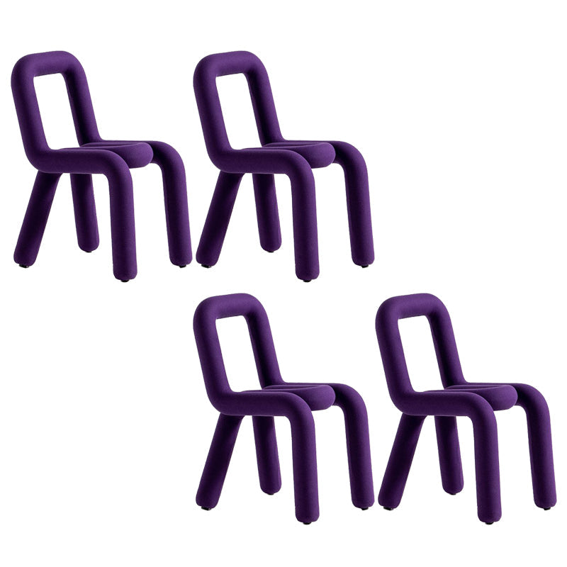 Designer stijl armloze stoel open terug naar huis eetstoel stoel