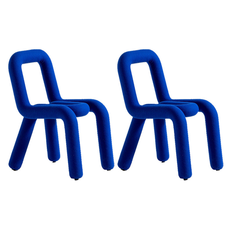 Designer stijl armloze stoel open terug naar huis eetstoel stoel