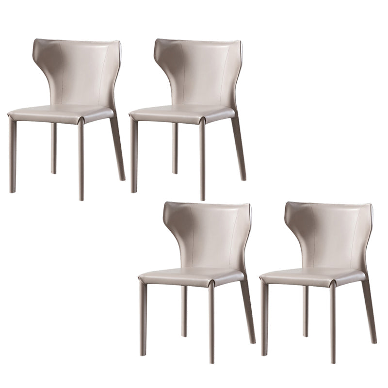 Esszimmer gepolsterter Stuhl Home Faux Leder Wingback Essstuhl