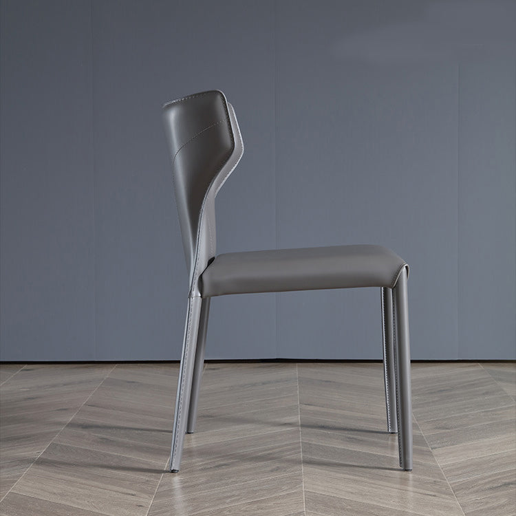 Esszimmer gepolsterter Stuhl Home Faux Leder Wingback Essstuhl