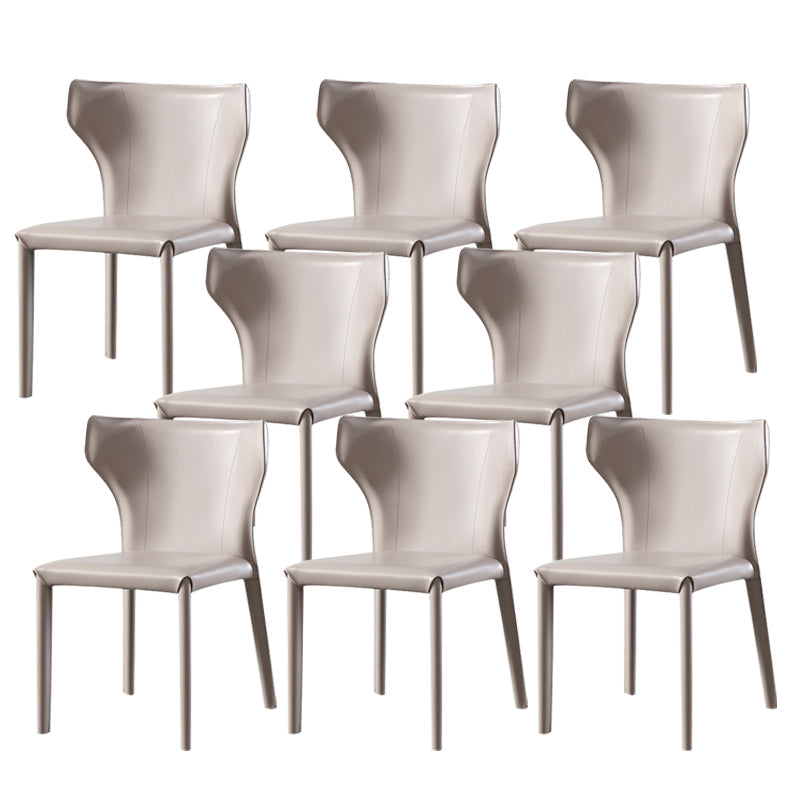 Esszimmer gepolsterter Stuhl Home Faux Leder Wingback Essstuhl