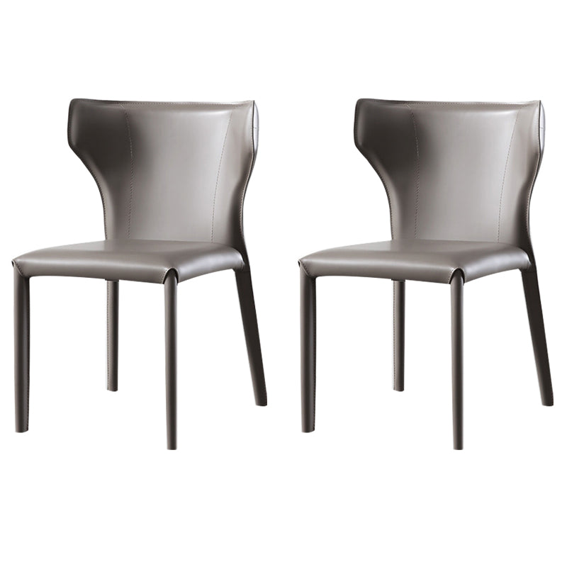 Esszimmer gepolsterter Stuhl Home Faux Leder Wingback Essstuhl