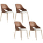 Kitchen Glam Side Chair Metal Legs Open Back Dining Arm Chair 4 Piece Set Gold Clearhalo 'Dining Chairs' 'Dining Tables & Seating' 'dining_chair' 'furn' 'furn_dining_chair' 'Furniture' 'Kitchen & Dining Furniture' 6780742