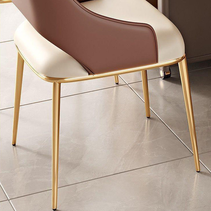 Kitchen Glam Side Chair Metal Legs Open Back Dining Arm Chair Clearhalo 'Dining Chairs' 'Dining Tables & Seating' 'dining_chair' 'furn' 'furn_dining_chair' 'Furniture' 'Kitchen & Dining Furniture' 6780749