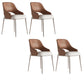 Kitchen Glam Side Chair Metal Legs Open Back Dining Arm Chair 4 Piece Set Rose Gold Clearhalo 'Dining Chairs' 'Dining Tables & Seating' 'dining_chair' 'furn' 'furn_dining_chair' 'Furniture' 'Kitchen & Dining Furniture' 6780752