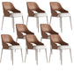 Kitchen Glam Side Chair Metal Legs Open Back Dining Arm Chair 8 Piece Set Rose Gold Clearhalo 'Dining Chairs' 'Dining Tables & Seating' 'dining_chair' 'furn' 'furn_dining_chair' 'Furniture' 'Kitchen & Dining Furniture' 6780754
