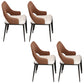 Kitchen Glam Side Chair Metal Legs Open Back Dining Arm Chair 4 Piece Set Black Clearhalo 'Dining Chairs' 'Dining Tables & Seating' 'dining_chair' 'furn' 'furn_dining_chair' 'Furniture' 'Kitchen & Dining Furniture' 6780757