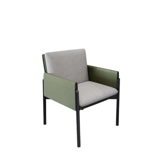 Industrial Kitchen Side Chair Parsons Back Black Legs  Dining Arm Chair