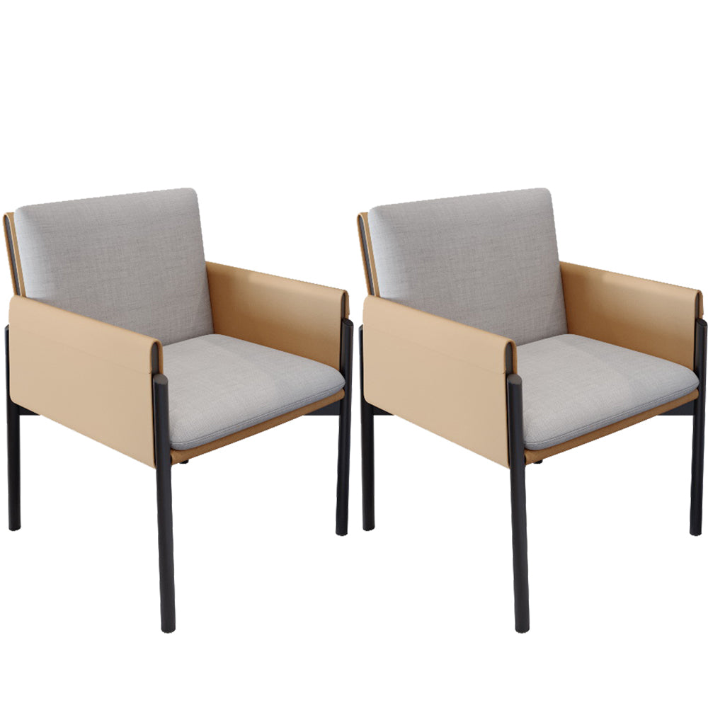 Industrial Kitchen Side Chair Parsons Back Black Legs  Dining Arm Chair