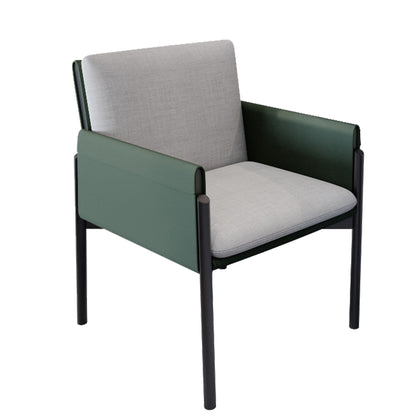 Industrial Kitchen Side Chair Parsons Back Black Legs  Dining Arm Chair