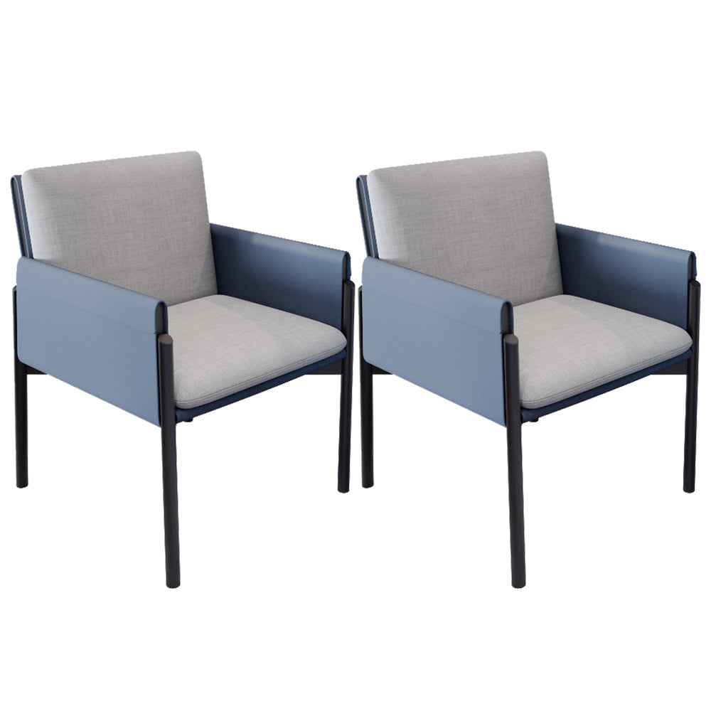 Industrial Kitchen Side Chair Parsons Back Black Legs  Dining Arm Chair