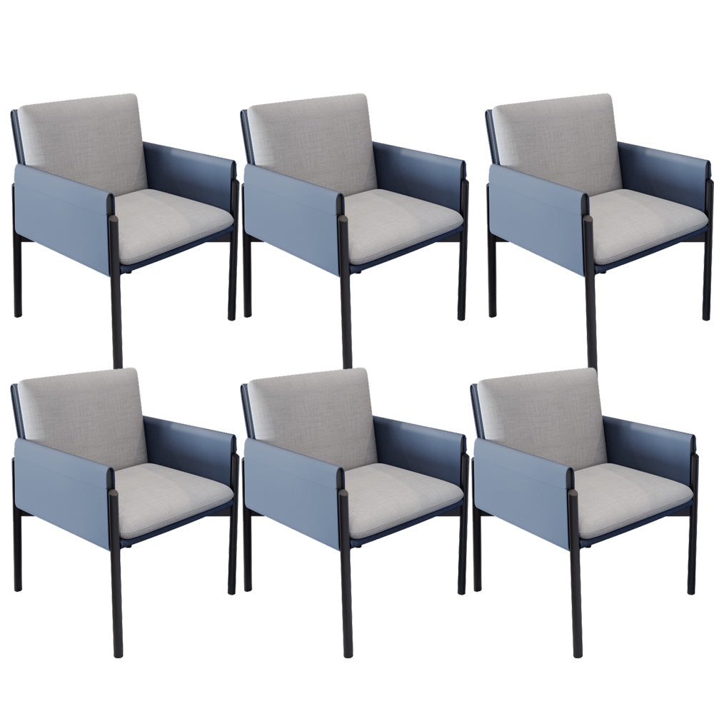 Industrial Kitchen Side Chair Parsons Back Black Legs  Dining Arm Chair