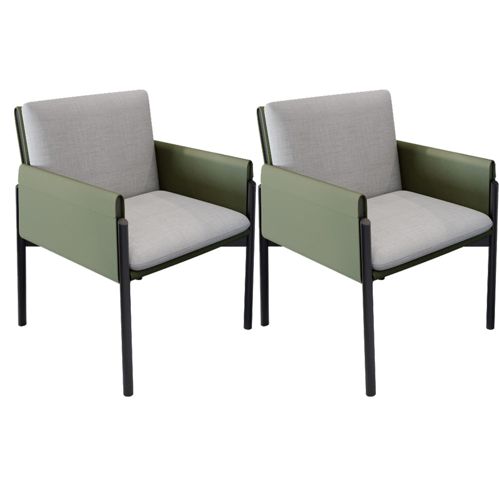 Industrial Kitchen Side Chair Parsons Back Black Legs  Dining Arm Chair