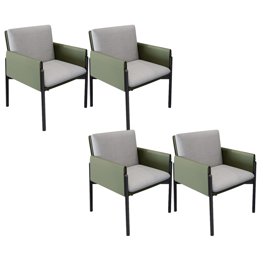 Industrial Kitchen Side Chair Parsons Back Black Legs  Dining Arm Chair