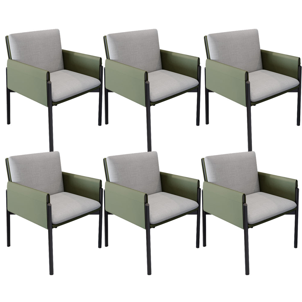 Industrial Kitchen Side Chair Parsons Back Black Legs  Dining Arm Chair