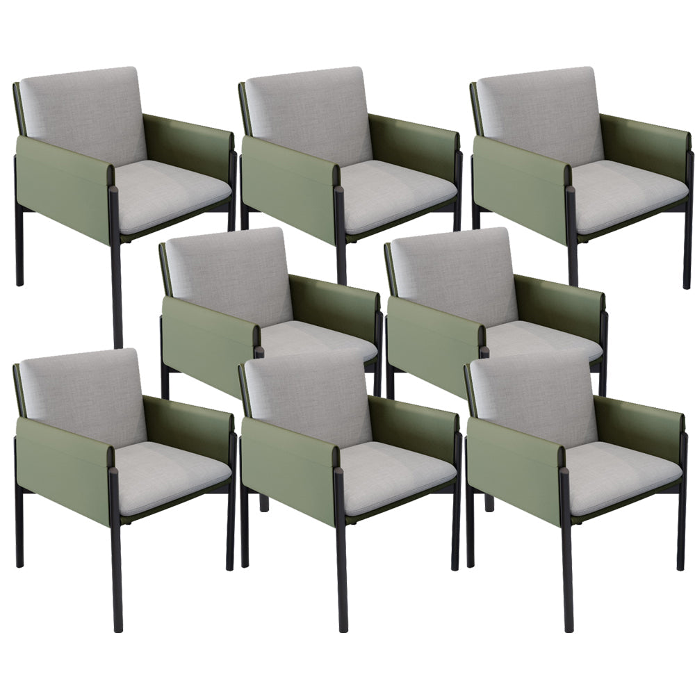 Industrial Kitchen Side Chair Parsons Back Black Legs  Dining Arm Chair