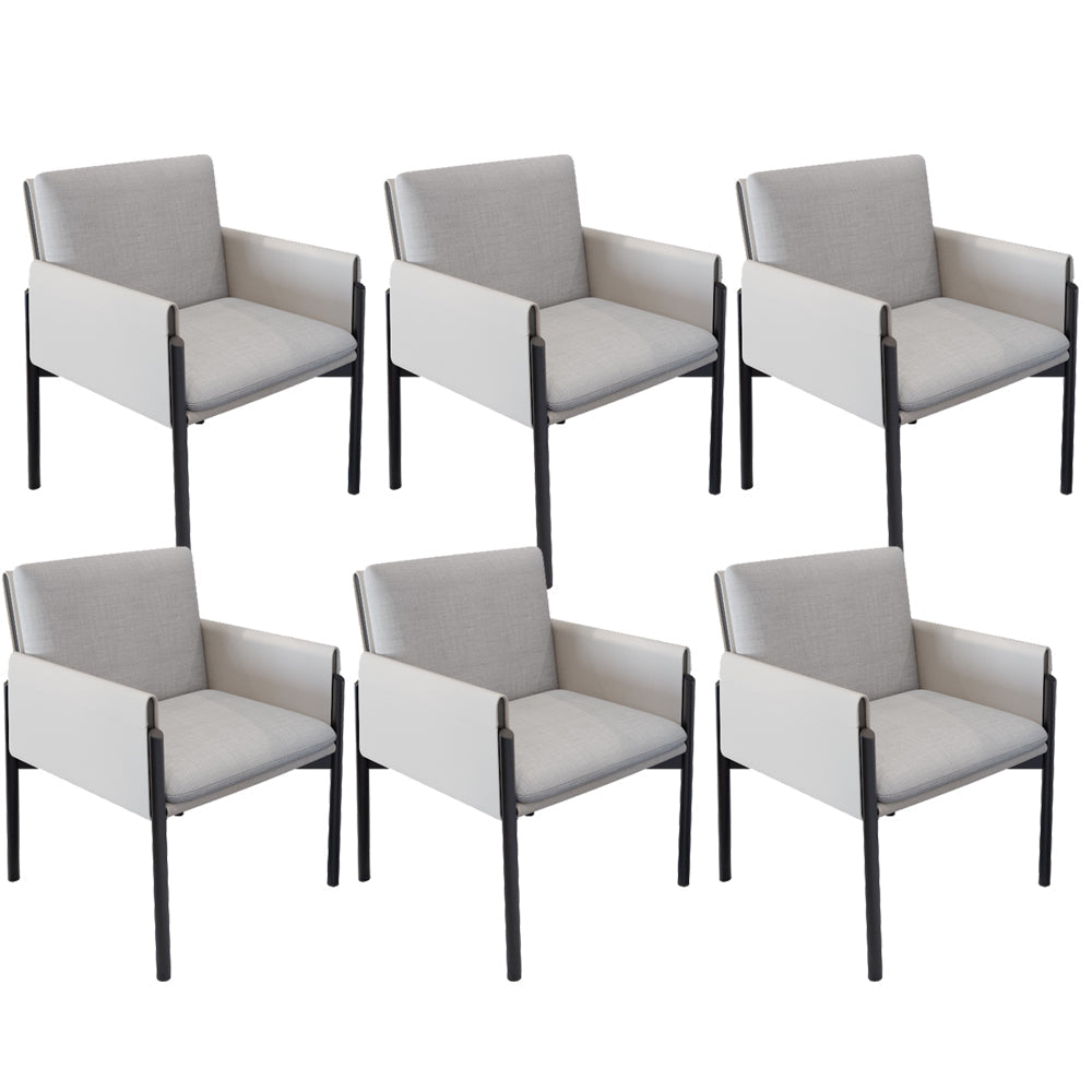 Industrial Kitchen Side Chair Parsons Back Black Legs  Dining Arm Chair