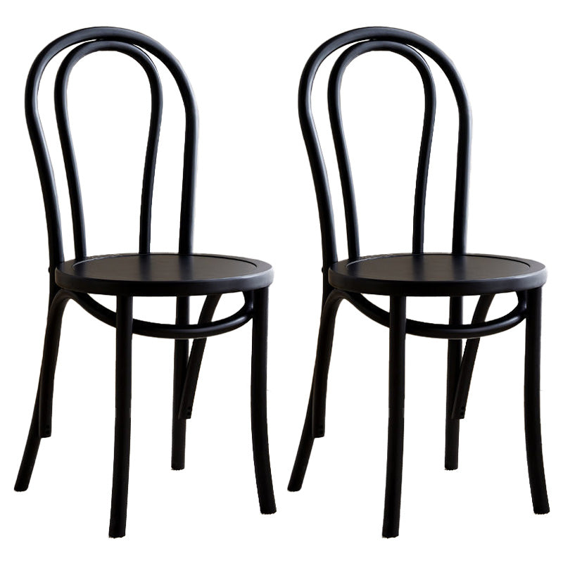 Wood Modern Style Patio Side Chair Open Back Dining Side Chair Black Wood 2 Piece Set Clearhalo 'Dining Chairs' 'Dining Tables & Seating' 'dining_chair' 'furn' 'furn_dining_chair' 'Furniture' 'Kitchen & Dining Furniture' 6780803
