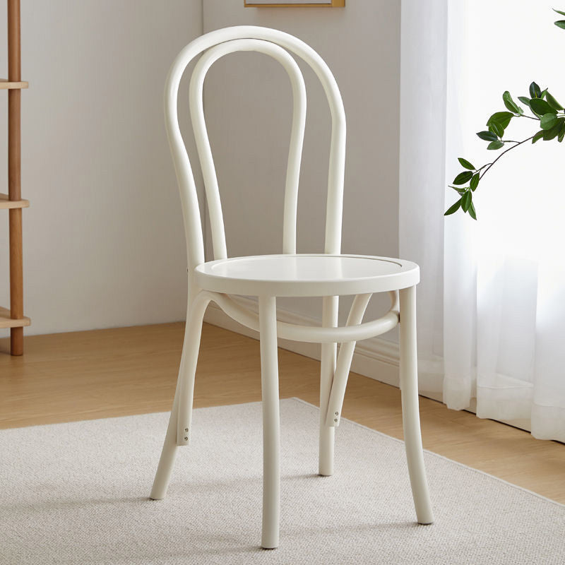 Wood Modern Style Patio Side Chair Open Back Dining Side Chair White Wood 1 Piece Clearhalo 'Dining Chairs' 'Dining Tables & Seating' 'dining_chair' 'furn' 'furn_dining_chair' 'Furniture' 'Kitchen & Dining Furniture' 6780806