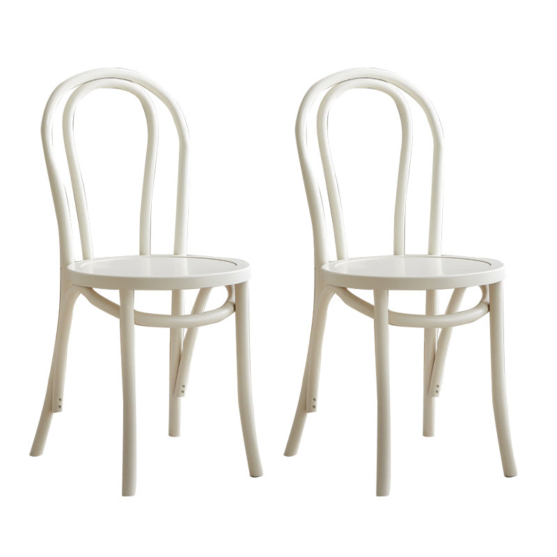 Wood Modern Style Patio Side Chair Open Back Dining Side Chair White Wood 2 Piece Set Clearhalo 'Dining Chairs' 'Dining Tables & Seating' 'dining_chair' 'furn' 'furn_dining_chair' 'Furniture' 'Kitchen & Dining Furniture' 6780819
