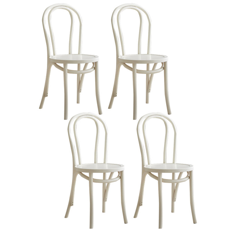 Wood Modern Style Patio Side Chair Open Back Dining Side Chair White Wood 4 Piece Set Clearhalo 'Dining Chairs' 'Dining Tables & Seating' 'dining_chair' 'furn' 'furn_dining_chair' 'Furniture' 'Kitchen & Dining Furniture' 6780820