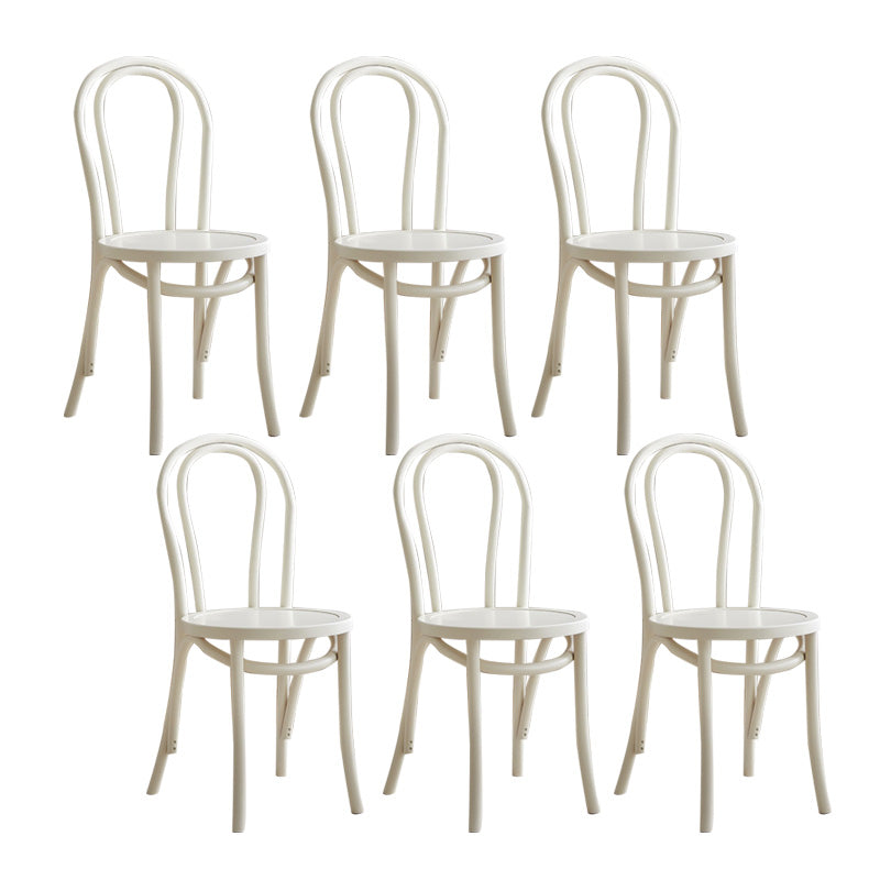 Wood Modern Style Patio Side Chair Open Back Dining Side Chair White Wood 6 Piece Set Clearhalo 'Dining Chairs' 'Dining Tables & Seating' 'dining_chair' 'furn' 'furn_dining_chair' 'Furniture' 'Kitchen & Dining Furniture' 6780821