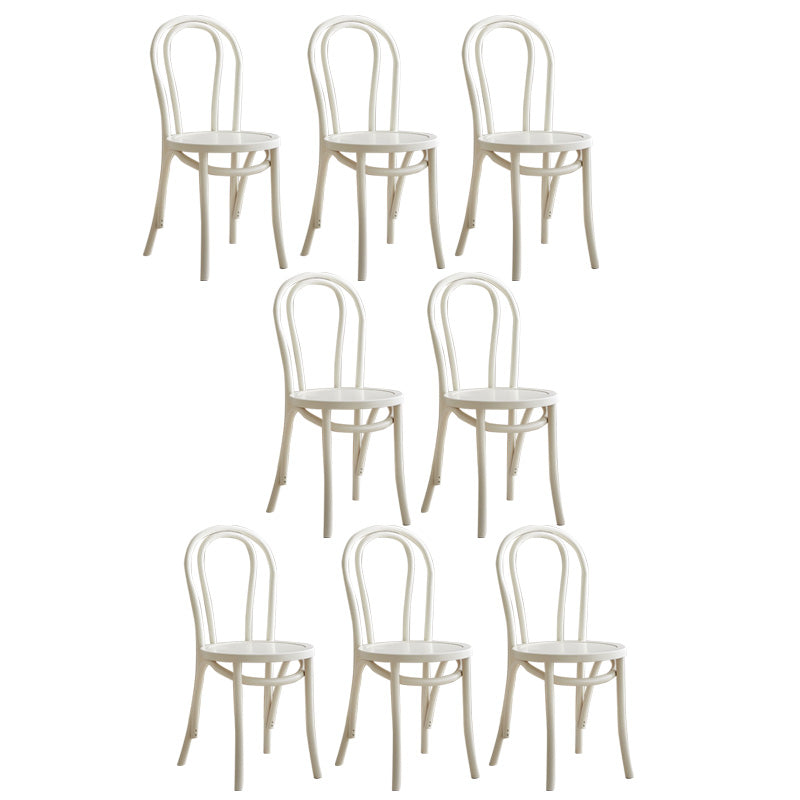 Wood Modern Style Patio Side Chair Open Back Dining Side Chair White Wood 8 Piece Set Clearhalo 'Dining Chairs' 'Dining Tables & Seating' 'dining_chair' 'furn' 'furn_dining_chair' 'Furniture' 'Kitchen & Dining Furniture' 6780822