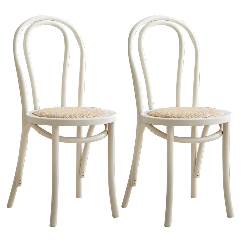 Wood Modern Style Patio Side Chair Open Back Dining Side Chair White Wicker & Rattan 2 Piece Set Clearhalo 'Dining Chairs' 'Dining Tables & Seating' 'dining_chair' 'furn' 'furn_dining_chair' 'Furniture' 'Kitchen & Dining Furniture' 6780824