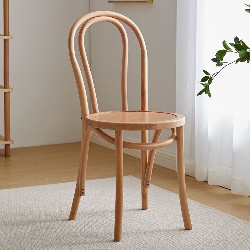 Wood Modern Style Patio Side Chair Open Back Dining Side Chair Natural Wood 1 Piece Clearhalo 'Dining Chairs' 'Dining Tables & Seating' 'dining_chair' 'furn' 'furn_dining_chair' 'Furniture' 'Kitchen & Dining Furniture' 6780828