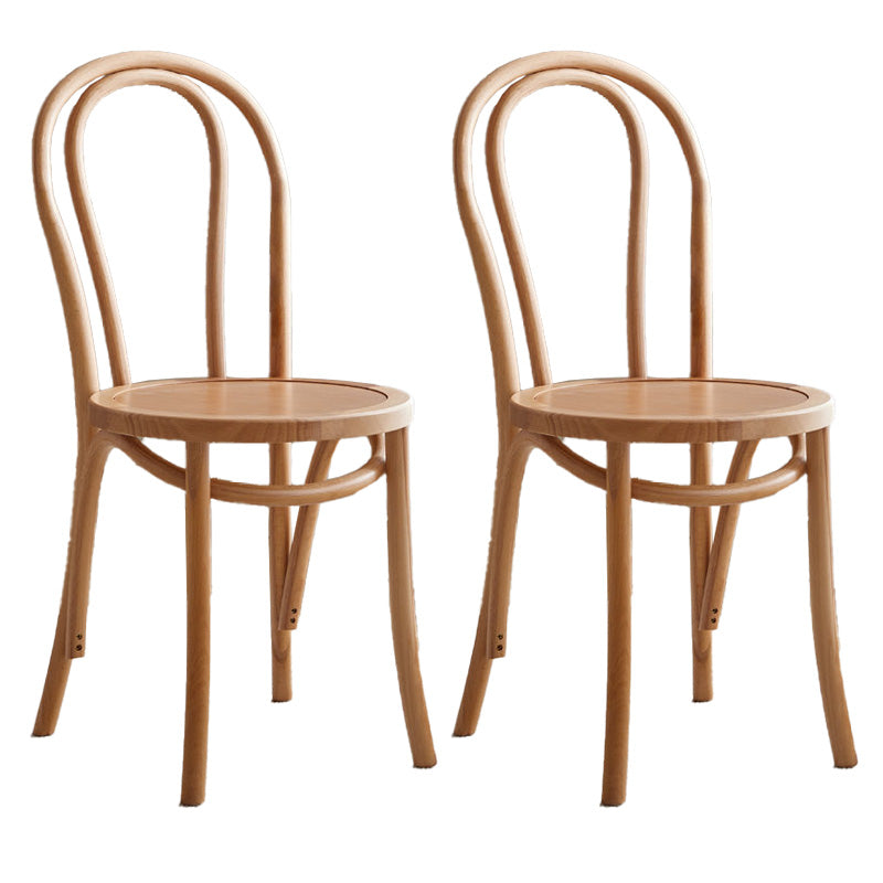 Wood Modern Style Patio Side Chair Open Back Dining Side Chair Natural Wood 2 Piece Set Clearhalo 'Dining Chairs' 'Dining Tables & Seating' 'dining_chair' 'furn' 'furn_dining_chair' 'Furniture' 'Kitchen & Dining Furniture' 6780829