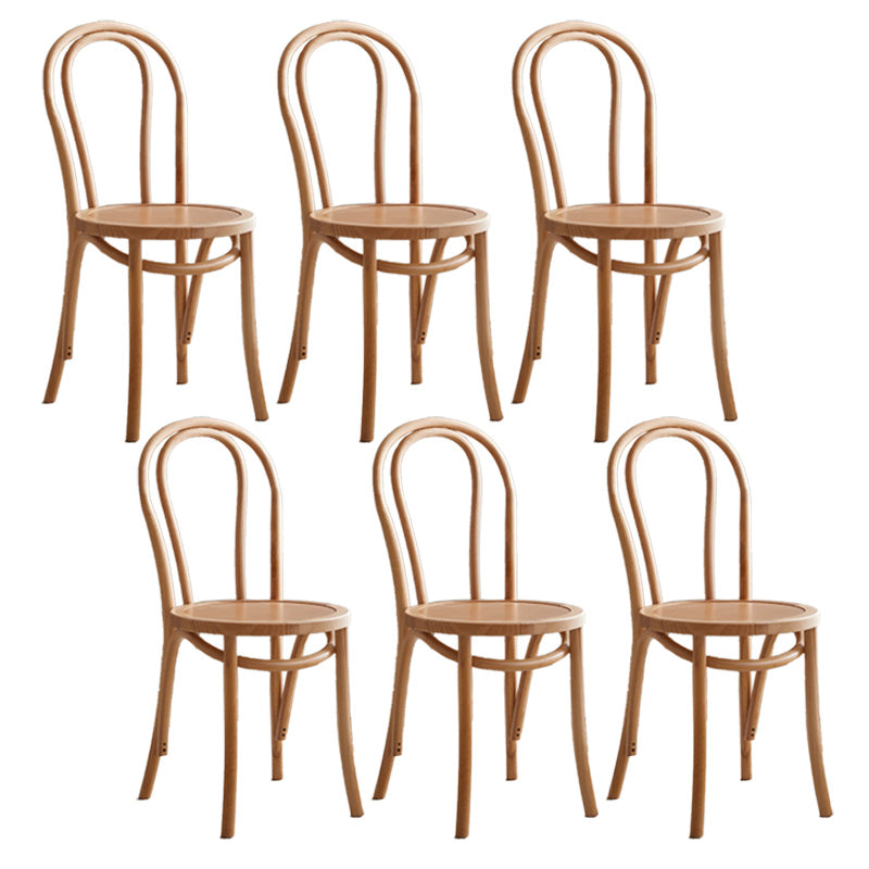 Wood Modern Style Patio Side Chair Open Back Dining Side Chair Natural Wood 6 Piece Set Clearhalo 'Dining Chairs' 'Dining Tables & Seating' 'dining_chair' 'furn' 'furn_dining_chair' 'Furniture' 'Kitchen & Dining Furniture' 6780831
