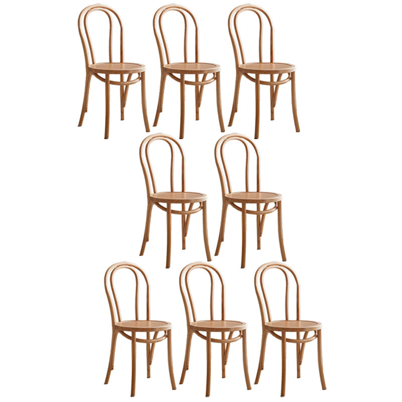 Wood Modern Style Patio Side Chair Open Back Dining Side Chair Natural Wood 8 Piece Set Clearhalo 'Dining Chairs' 'Dining Tables & Seating' 'dining_chair' 'furn' 'furn_dining_chair' 'Furniture' 'Kitchen & Dining Furniture' 6780832