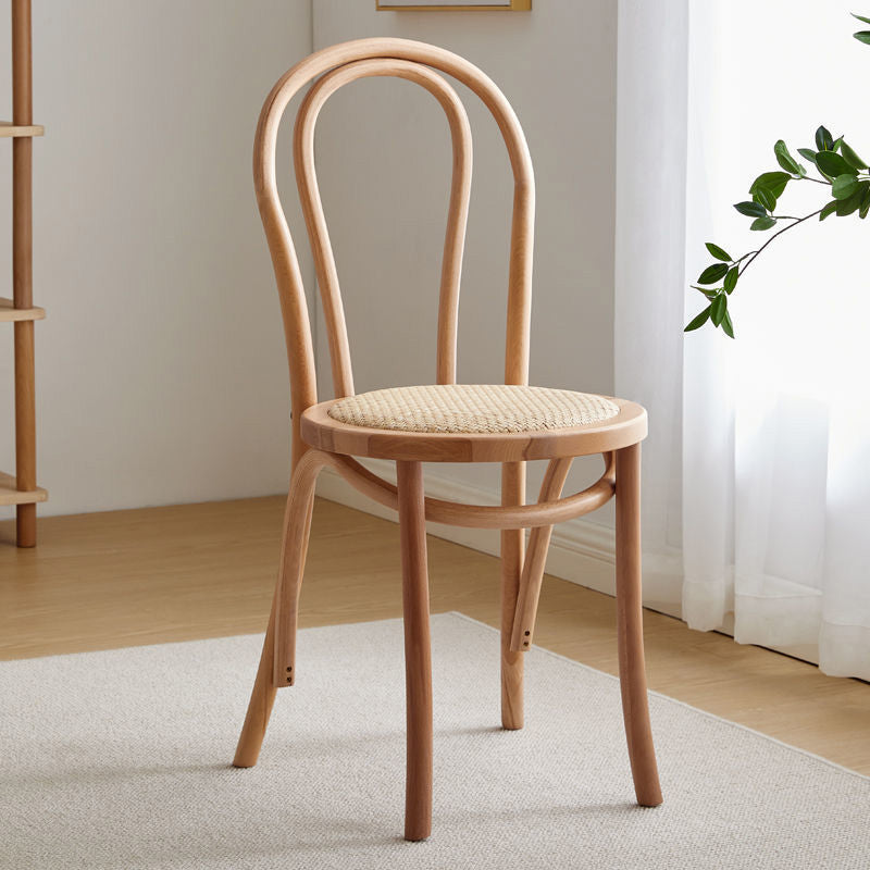 Wood Modern Style Patio Side Chair Open Back Dining Side Chair Natural Wicker & Rattan 1 Piece Clearhalo 'Dining Chairs' 'Dining Tables & Seating' 'dining_chair' 'furn' 'furn_dining_chair' 'Furniture' 'Kitchen & Dining Furniture' 6780833