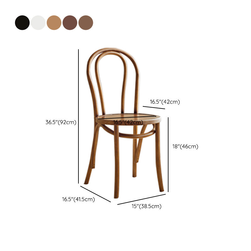 Silla lateral de patio de estilo moderno de madera