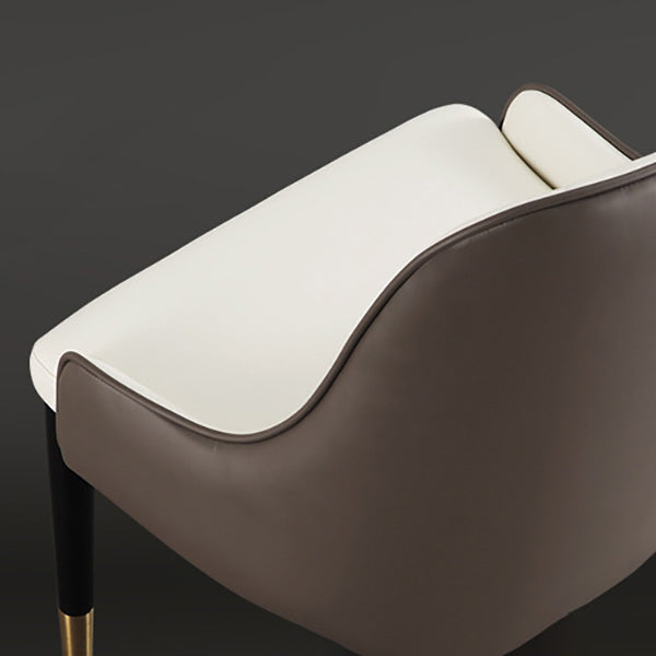 Chaises de salle à manger rembourrées industrielles chaise Parsons en jambes noires