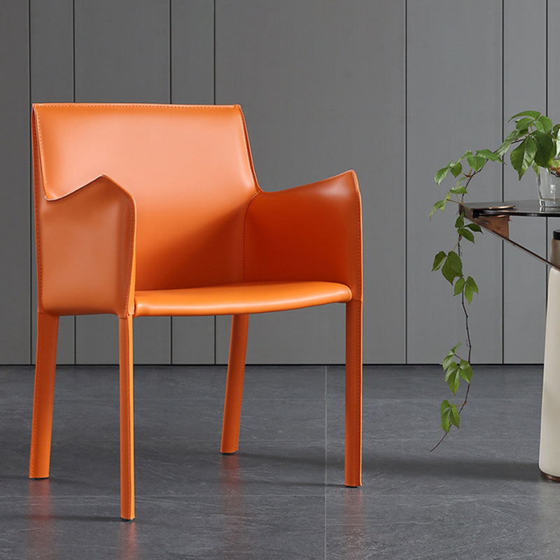 Esszimmer gepolsterter Armstuhl Kunstleder Parsons Stuhl