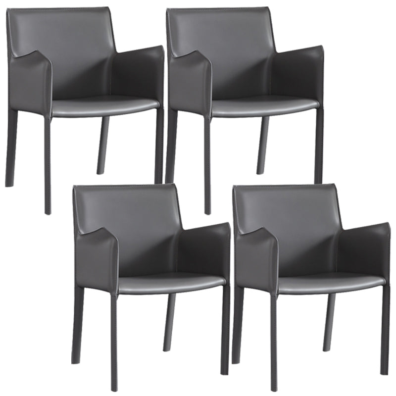 Esszimmer gepolsterter Armstuhl Kunstleder Parsons Stuhl