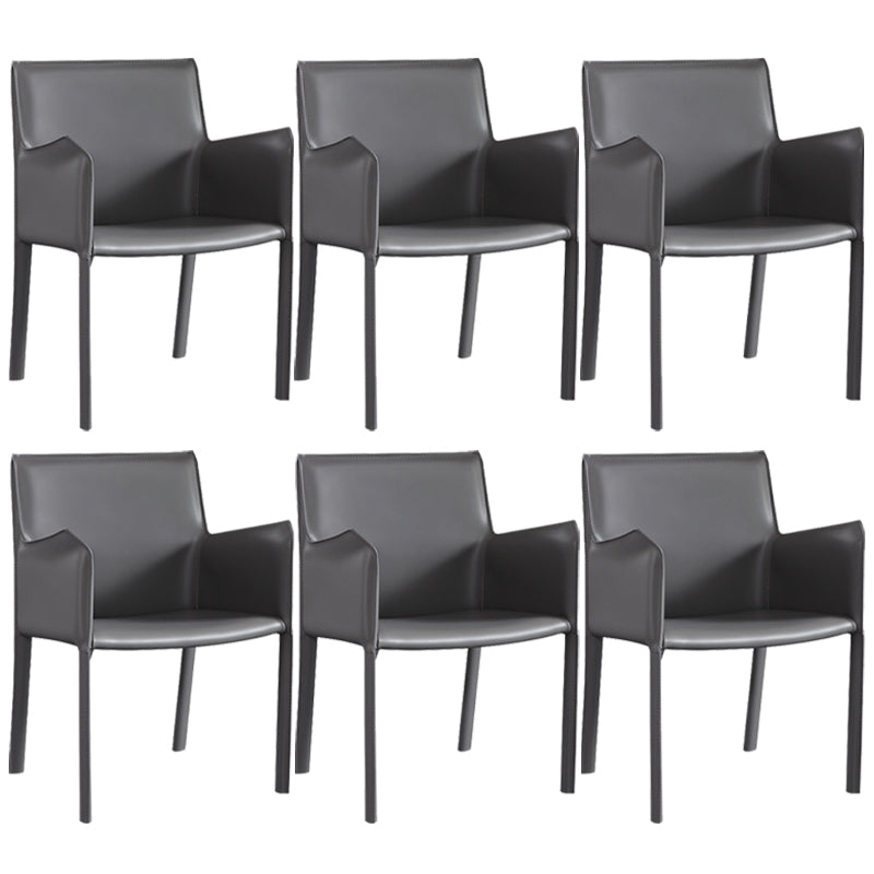 Esszimmer gepolsterter Armstuhl Kunstleder Parsons Stuhl